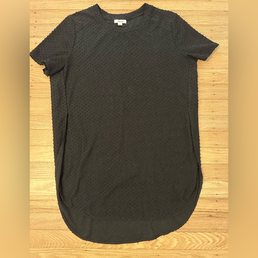 Textured polka dot top